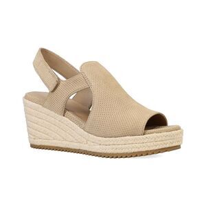 Eileen Fisher Wilda Suede Wedge Sandal, White